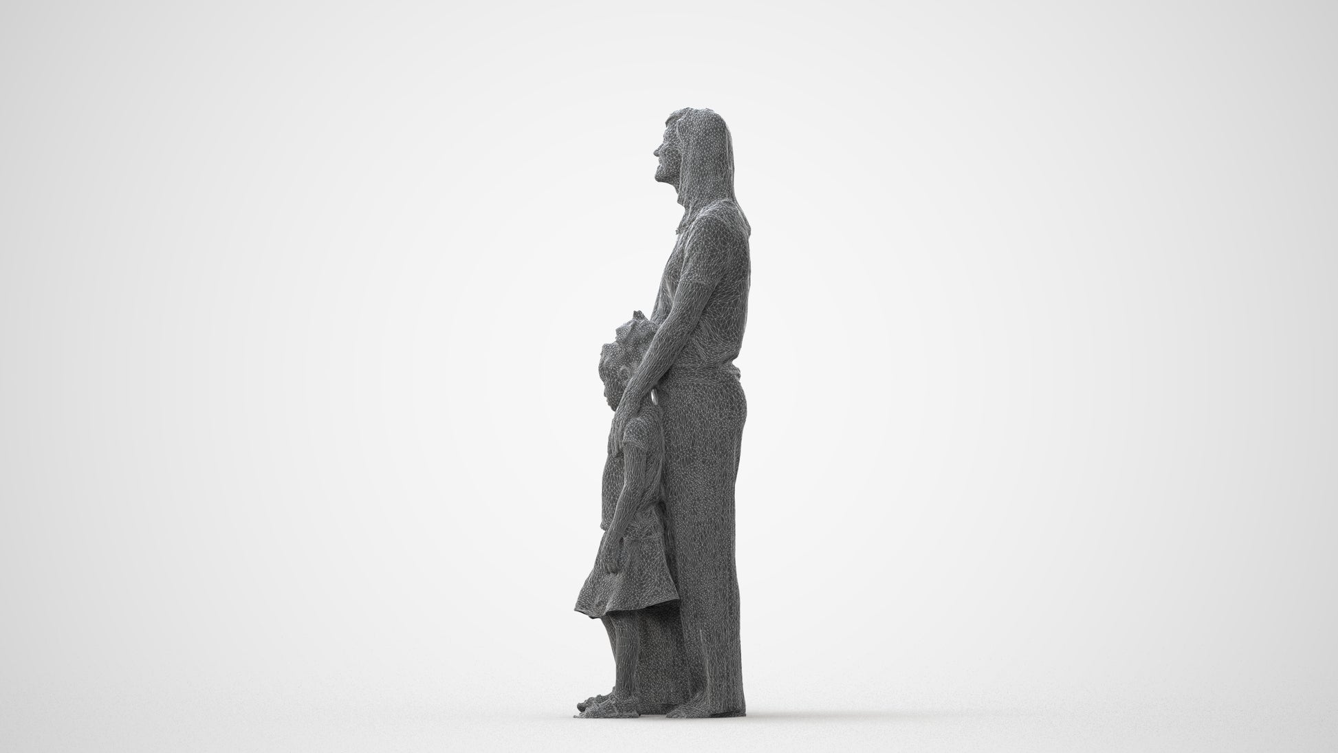3D people model girl casual kids, scanned human for 3ds Max rendering, square thumbnail