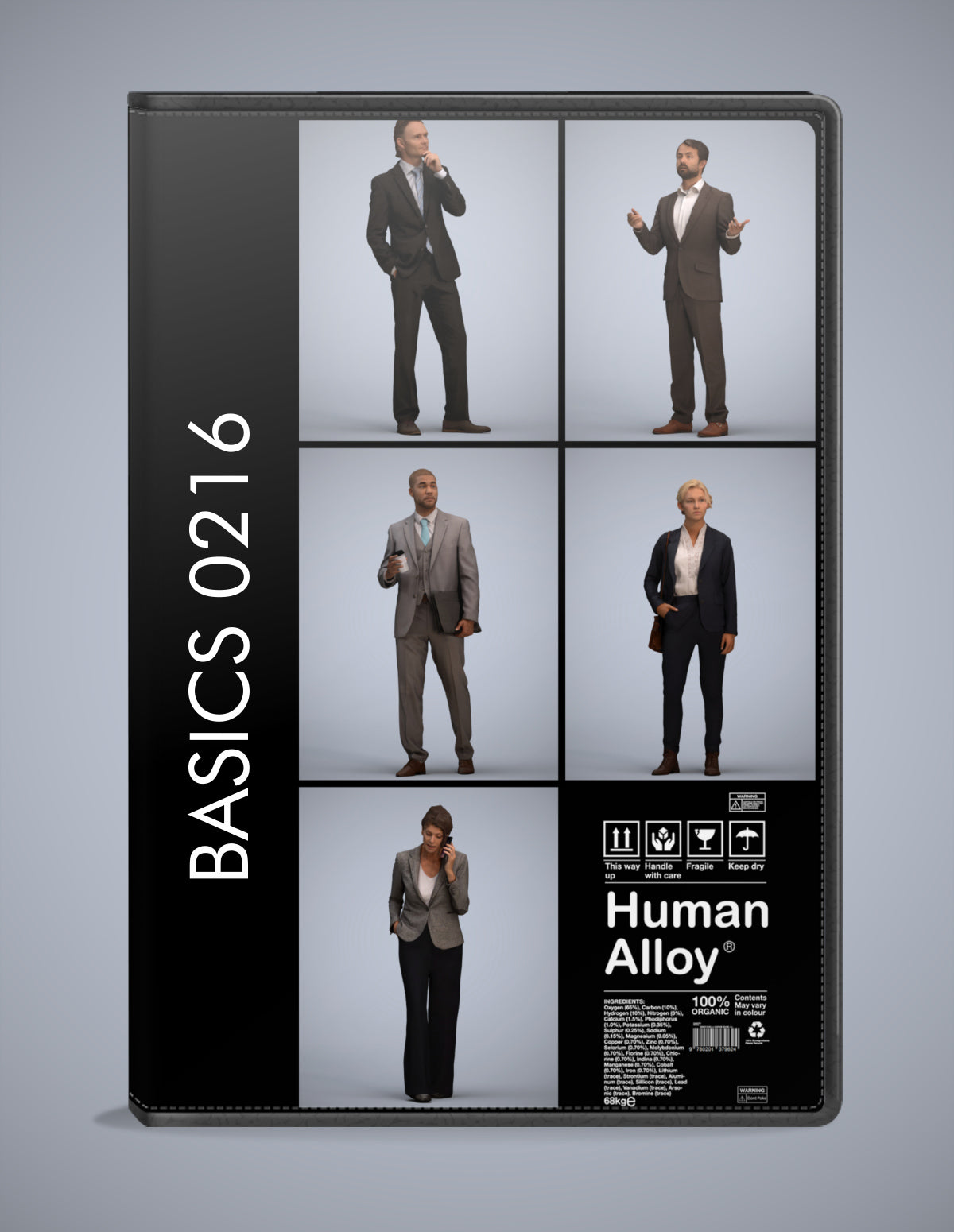 3D people models business bundle, 5 scanned humans for 3ds Max rendering
