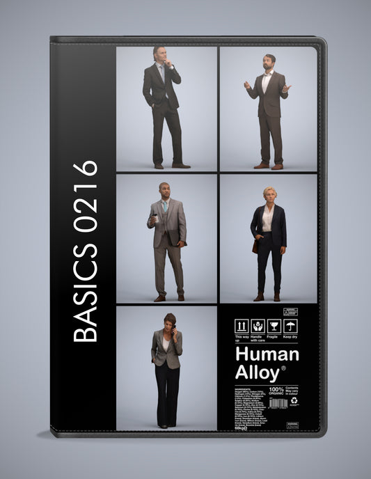 3D people models business bundle, 5 scanned humans for 3ds Max rendering