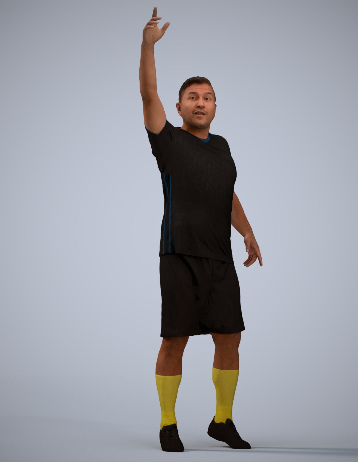 realistic 3D man sport, scanned archviz people for Blender and 3ds Max