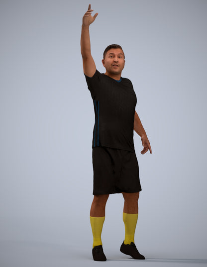 realistic 3D man sport, scanned archviz people for Blender and 3ds Max