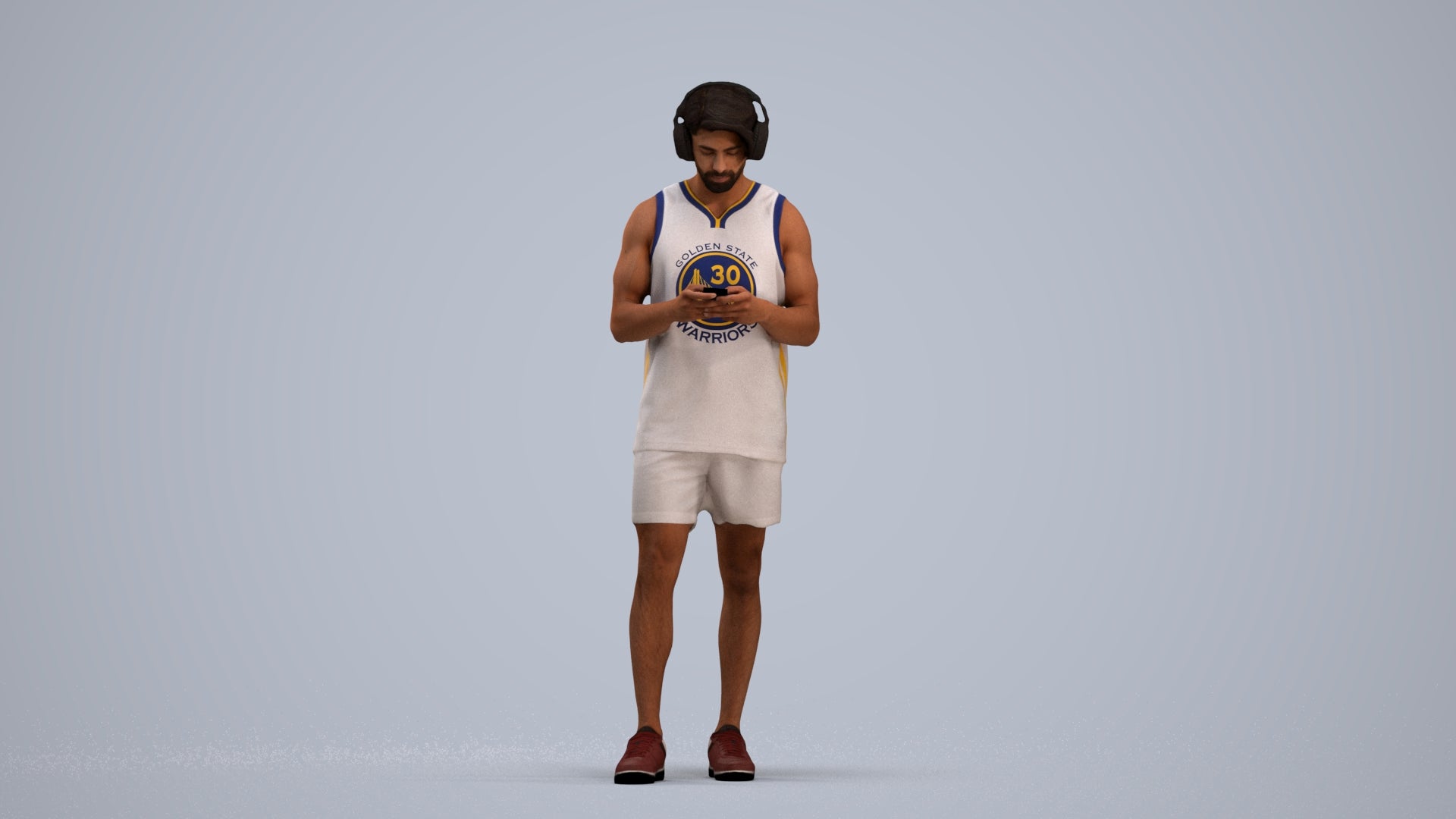 realistic 3D human man sport standing, archviz people FBX OBJ for Blender, standing pose render