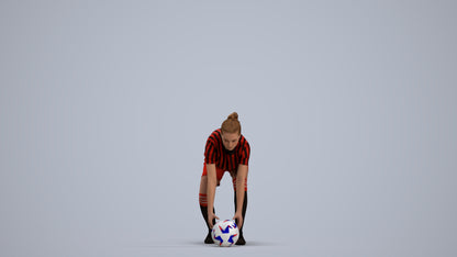3D human model girl sport, photogrammetry scanned person for archviz, standing pose render