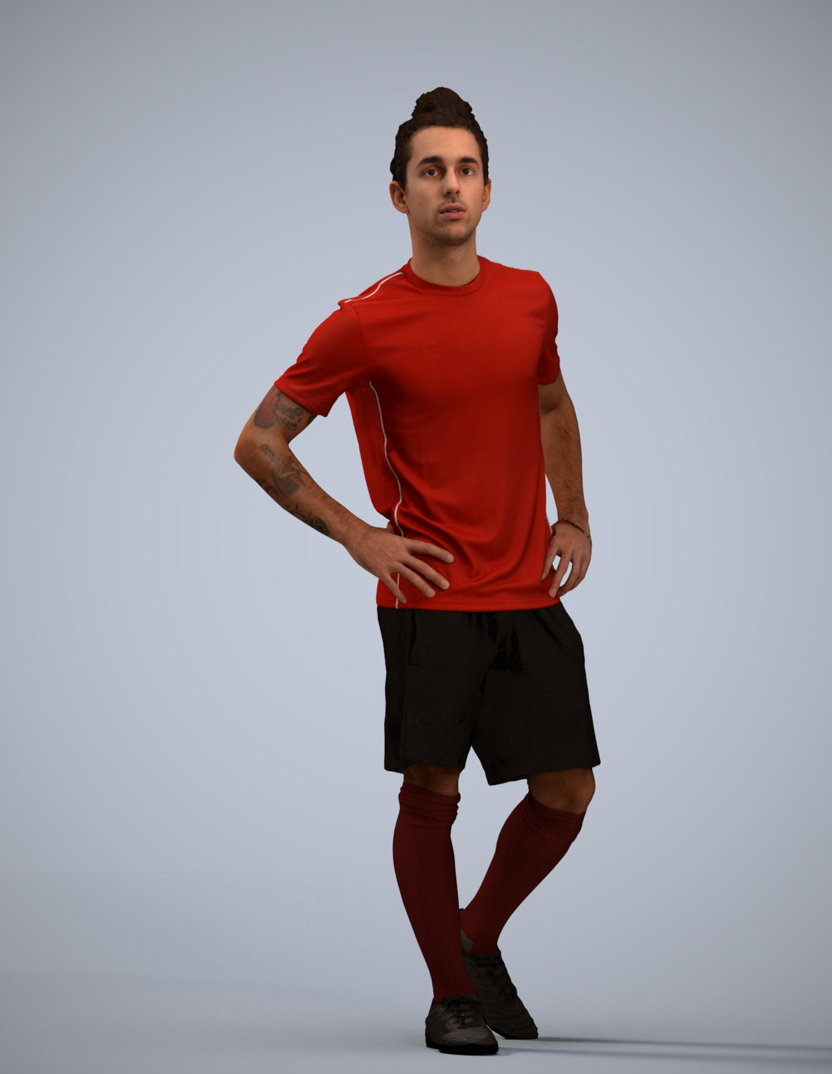 realistic 3D people man sport, render-ready for V-Ray and Corona, FBX OBJ