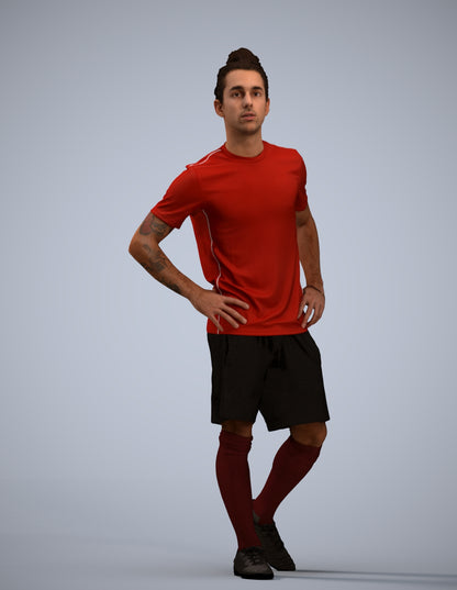 realistic 3D people man sport, render-ready for V-Ray and Corona, FBX OBJ