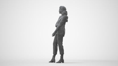 photogrammetry 3D woman business, realistic human model archviz FBX, square thumbnail