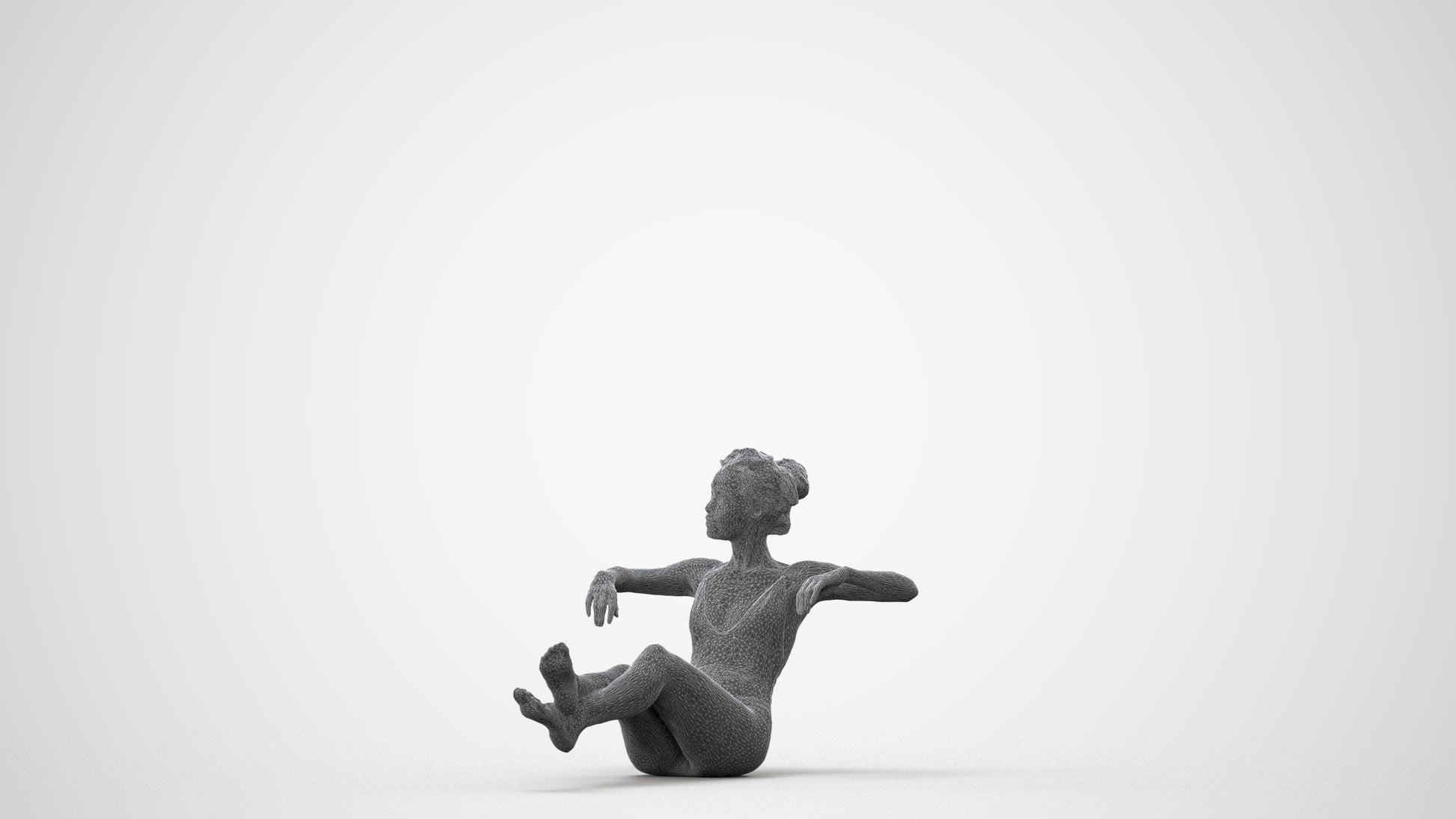 realistic 3D human woman pool, archviz people FBX OBJ for Blender, square thumbnail