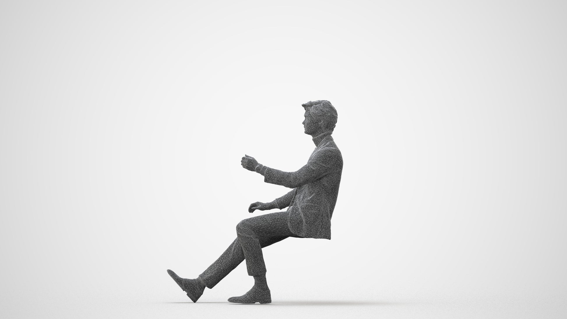 realistic 3D people man business driving, render-ready for V-Ray and Corona, FBX OBJ, square thumbnail