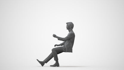 realistic 3D people man business driving, render-ready for V-Ray and Corona, FBX OBJ, square thumbnail