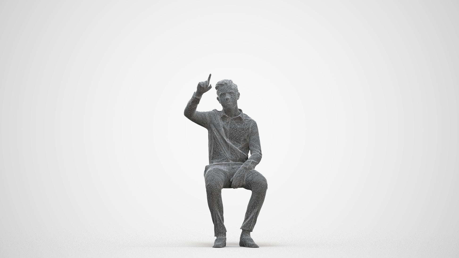 3D scanned boy kids, photorealistic archviz people for Enscape and SketchUp, three-quarter front view render