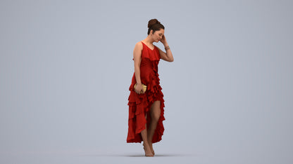 3D scanned woman formalaffairs formal, photorealistic archviz people for Enscape and SketchUp, standing pose render