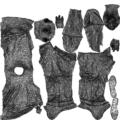 scanned 3D man casual walking, photogrammetry people for Enscape and V-Ray, wireframe top-down view