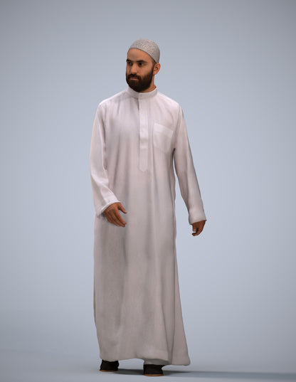 3D people model man walking, scanned human for 3ds Max rendering