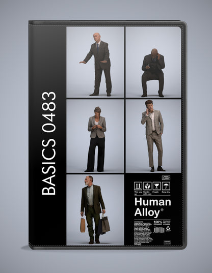 3D human models business bundle, 5 photogrammetry scanned people for archviz