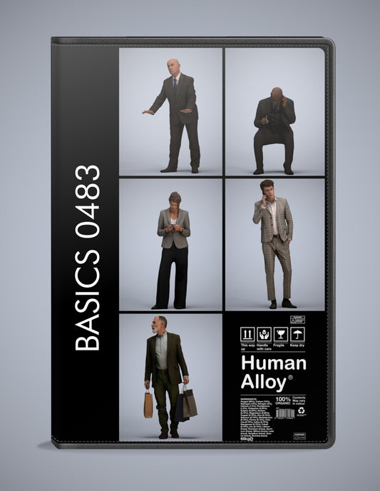 3D human models business bundle, 5 photogrammetry scanned people for archviz