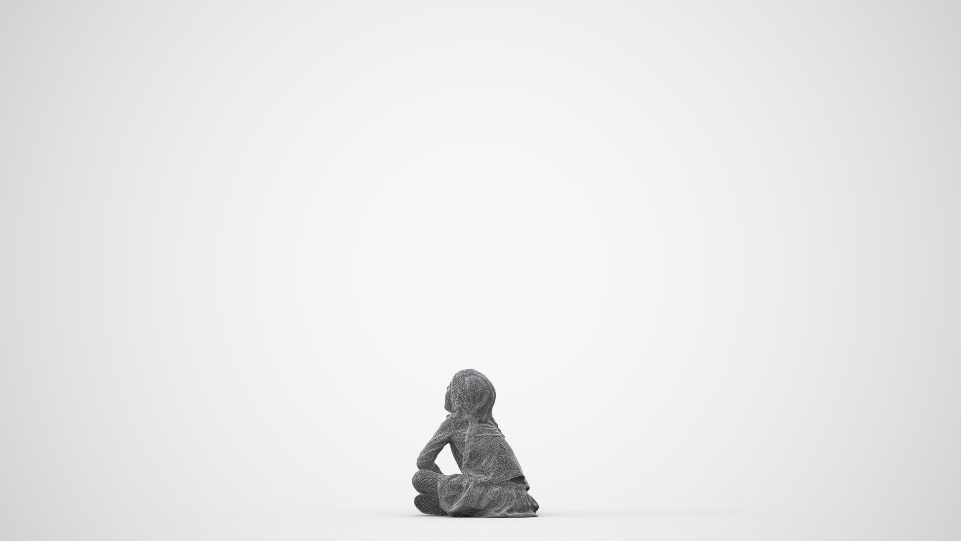 3D people model girl casual kids, scanned human for 3ds Max rendering, square thumbnail