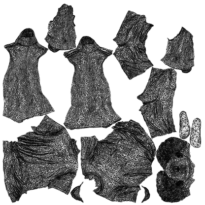 realistic 3D people man casual standing, render-ready for V-Ray and Corona, FBX OBJ, wireframe top-down view