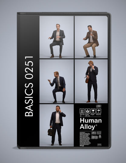 3D human models business bundle, 5 photogrammetry scanned people for archviz