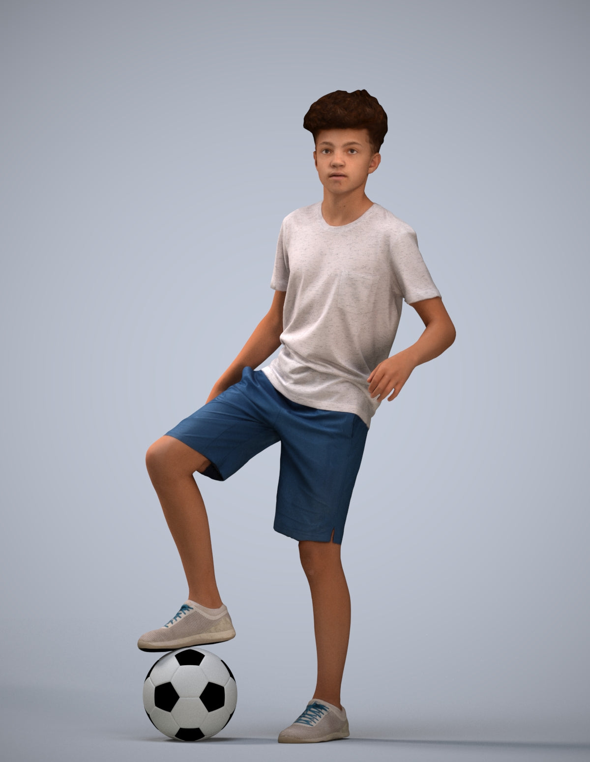 photogrammetry 3D boy casual kids, realistic human model archviz FBX