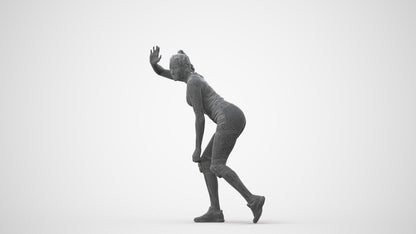 scanned 3D woman sport, photogrammetry people for Enscape and V-Ray, square thumbnail