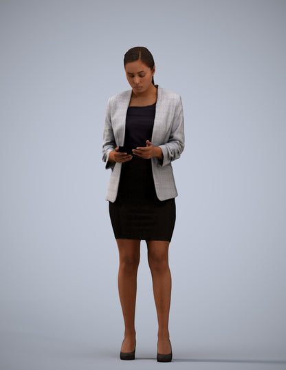 3D people model woman business, scanned human for 3ds Max rendering