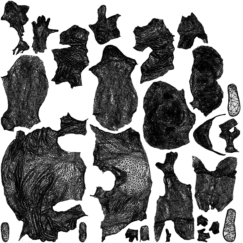 scanned 3D boy casual kids, photogrammetry people for Enscape and V-Ray, wireframe top-down view