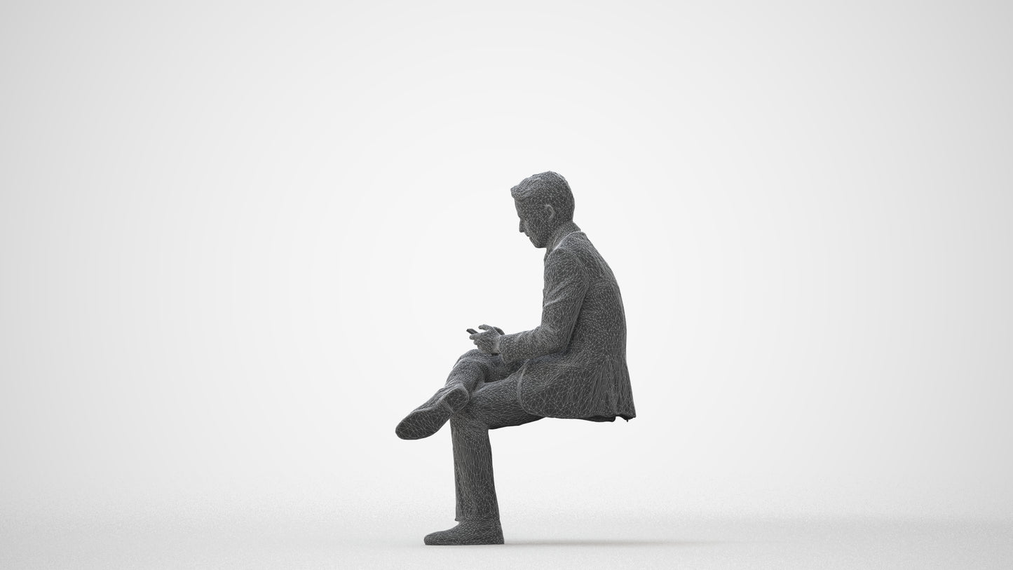 realistic 3D people man business, render-ready for V-Ray and Corona, FBX OBJ, square thumbnail