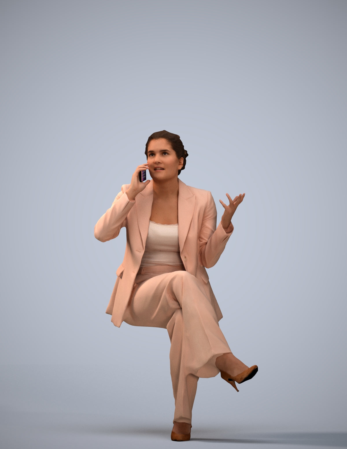 3D scanned woman business, photorealistic archviz people for Enscape and SketchUp
