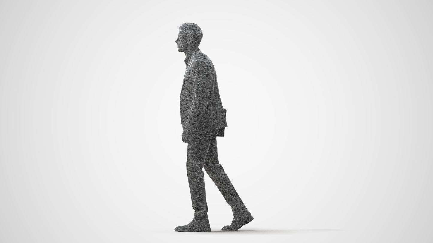 realistic 3D people man business, render-ready for V-Ray and Corona, FBX OBJ, square thumbnail