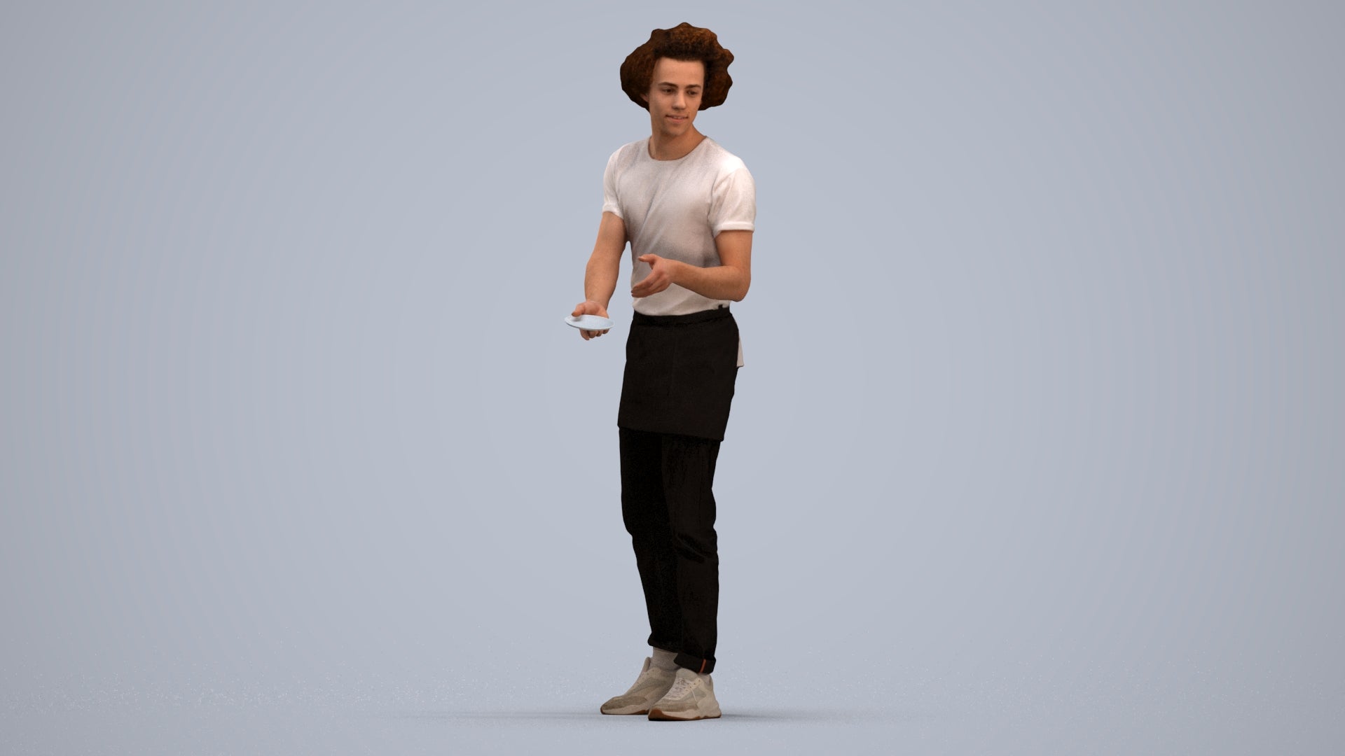 realistic 3D human man standing, archviz people FBX OBJ for Blender, standing pose render