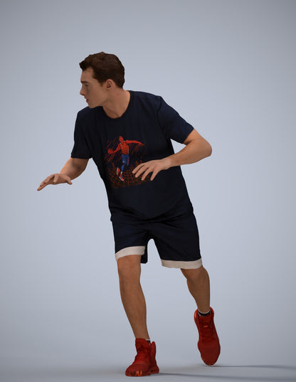 3D people model man sport, scanned human for 3ds Max rendering