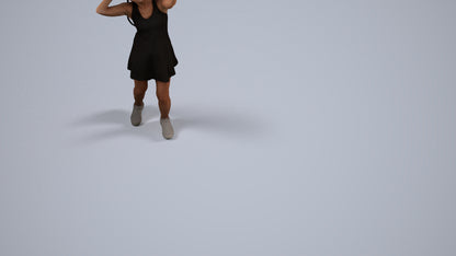3D scanned woman sport, photorealistic archviz people for Enscape and SketchUp, back view render