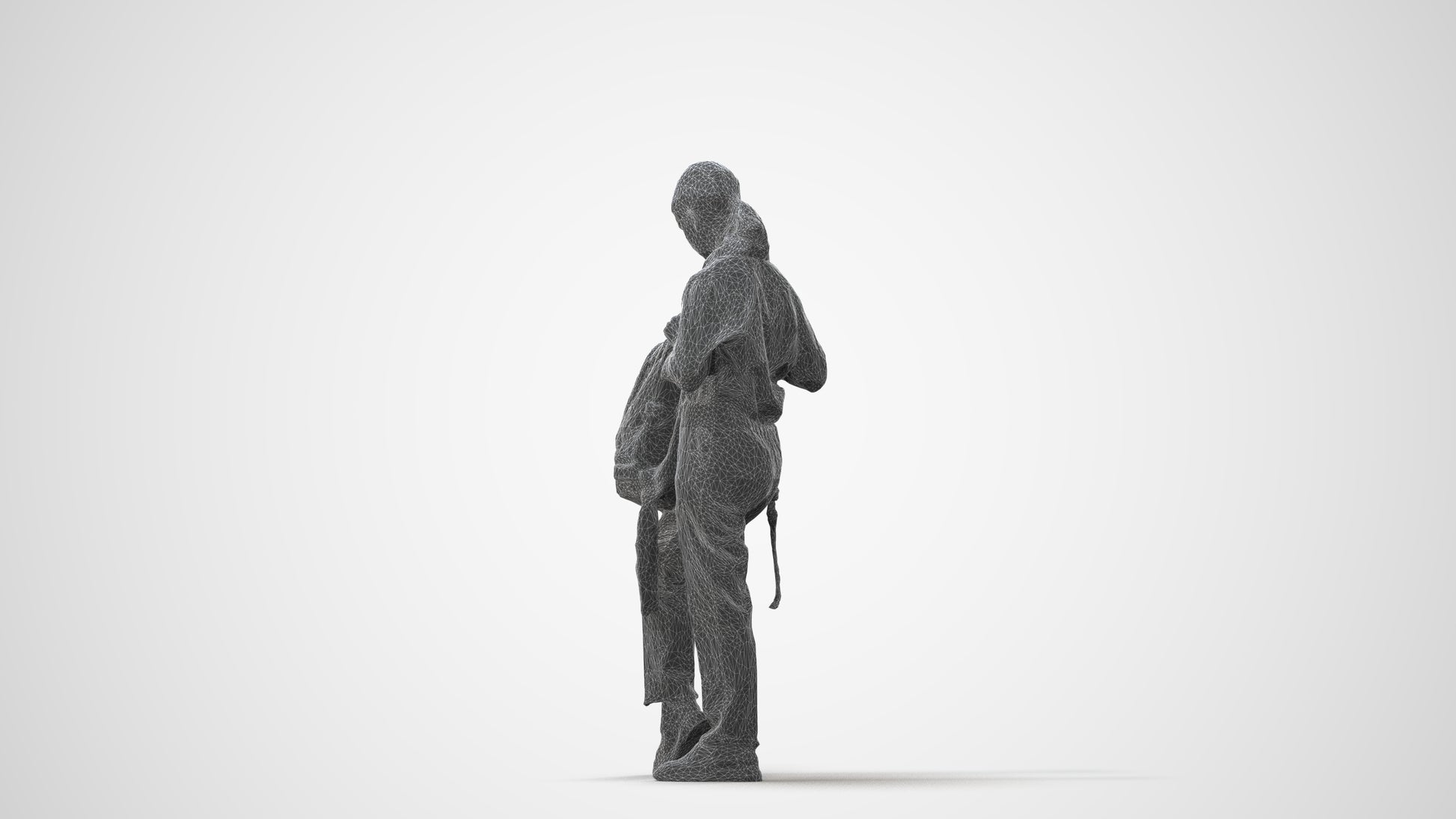 realistic 3D human girl kids, archviz people FBX OBJ for Blender, square thumbnail
