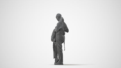 realistic 3D human girl kids, archviz people FBX OBJ for Blender, square thumbnail