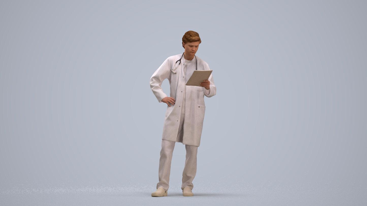 photogrammetry 3D man standing, realistic human model archviz FBX, standing pose render