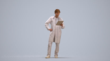 photogrammetry 3D man standing, realistic human model archviz FBX, standing pose render