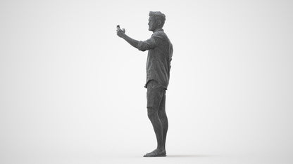 photogrammetry 3D man casual standing, realistic human model archviz FBX, square thumbnail