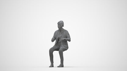 realistic 3D woman business, scanned archviz people for Blender and 3ds Max, wireframe back view
