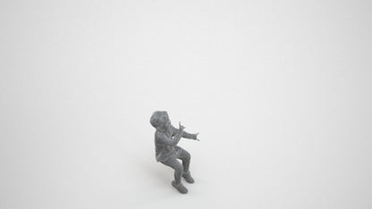 scanned 3D boy casual kids, photogrammetry people for Enscape and V-Ray, wireframe three-quarter view