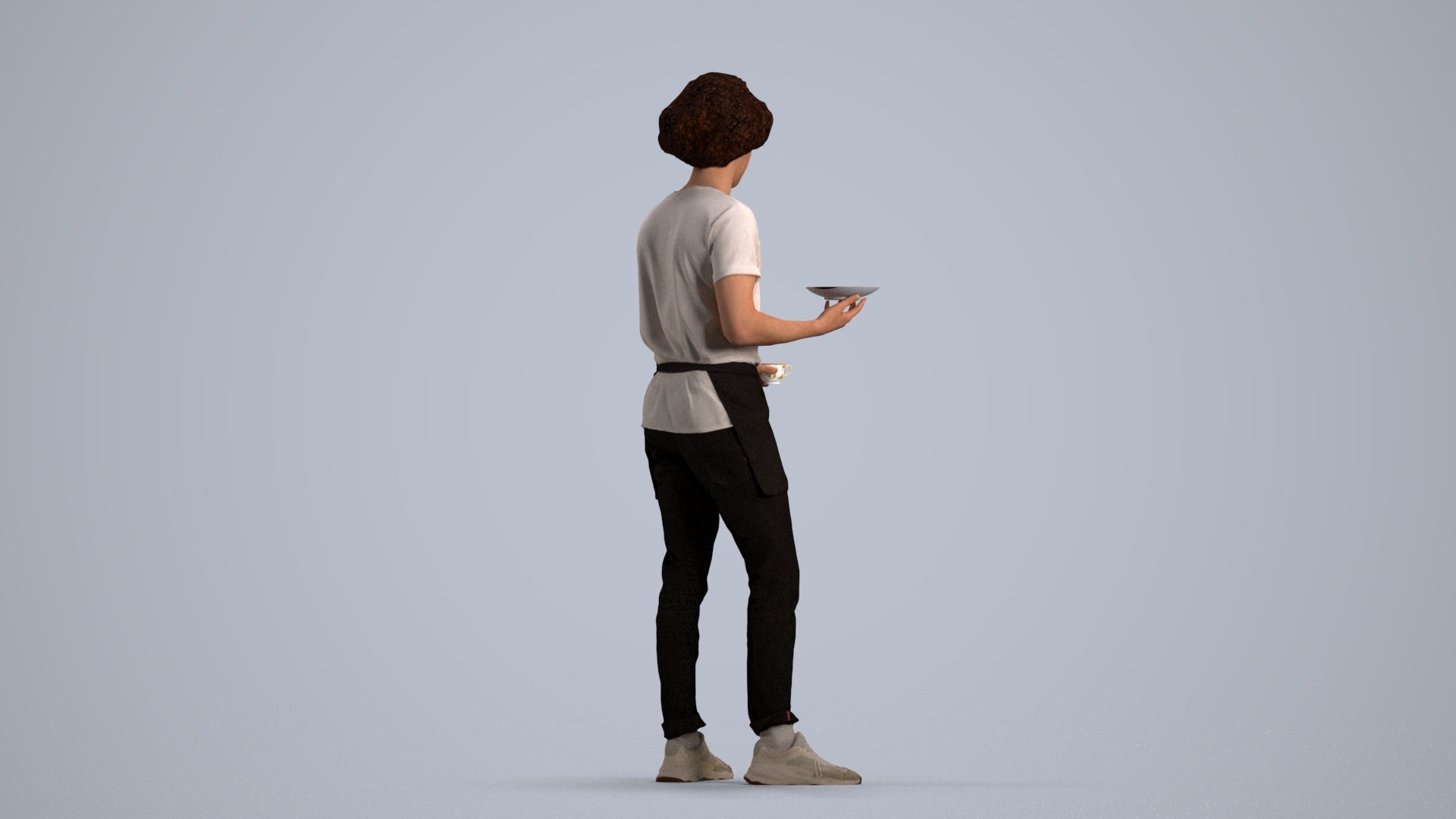 realistic 3D people man standing, render-ready for V-Ray and Corona, FBX OBJ, front view render