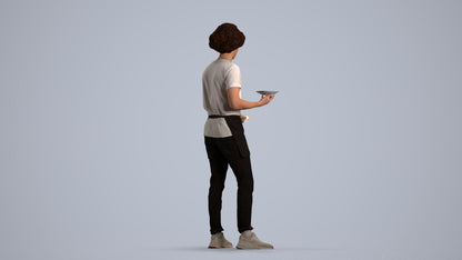 realistic 3D people man standing, render-ready for V-Ray and Corona, FBX OBJ, front view render