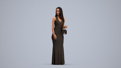 scanned 3D woman formal formalaffairs, photogrammetry people for Enscape and V-Ray, standing pose render