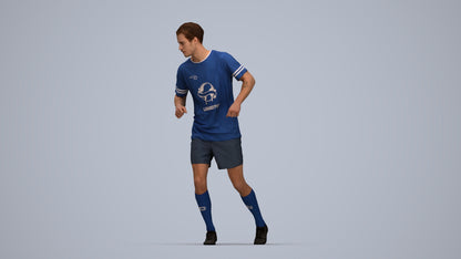 realistic 3D man sport, scanned archviz people for Blender and 3ds Max, top-down view render