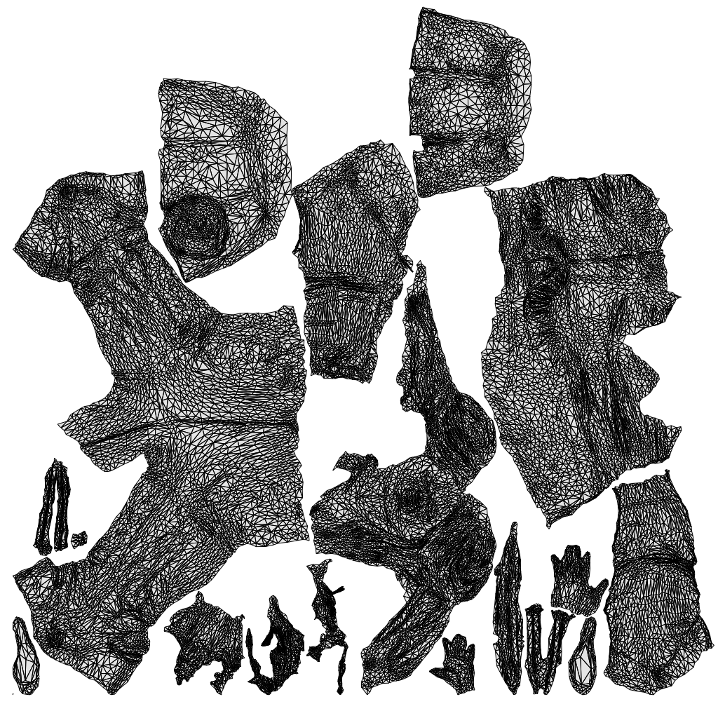 realistic 3D people woman casual standing, render-ready for V-Ray and Corona, FBX OBJ, wireframe top-down view