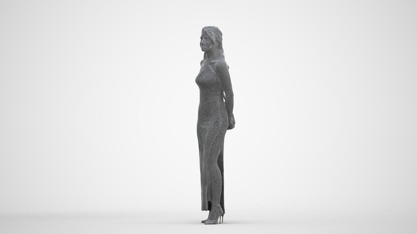 3D scanned woman formalaffairs formal, photorealistic archviz people for Enscape and SketchUp