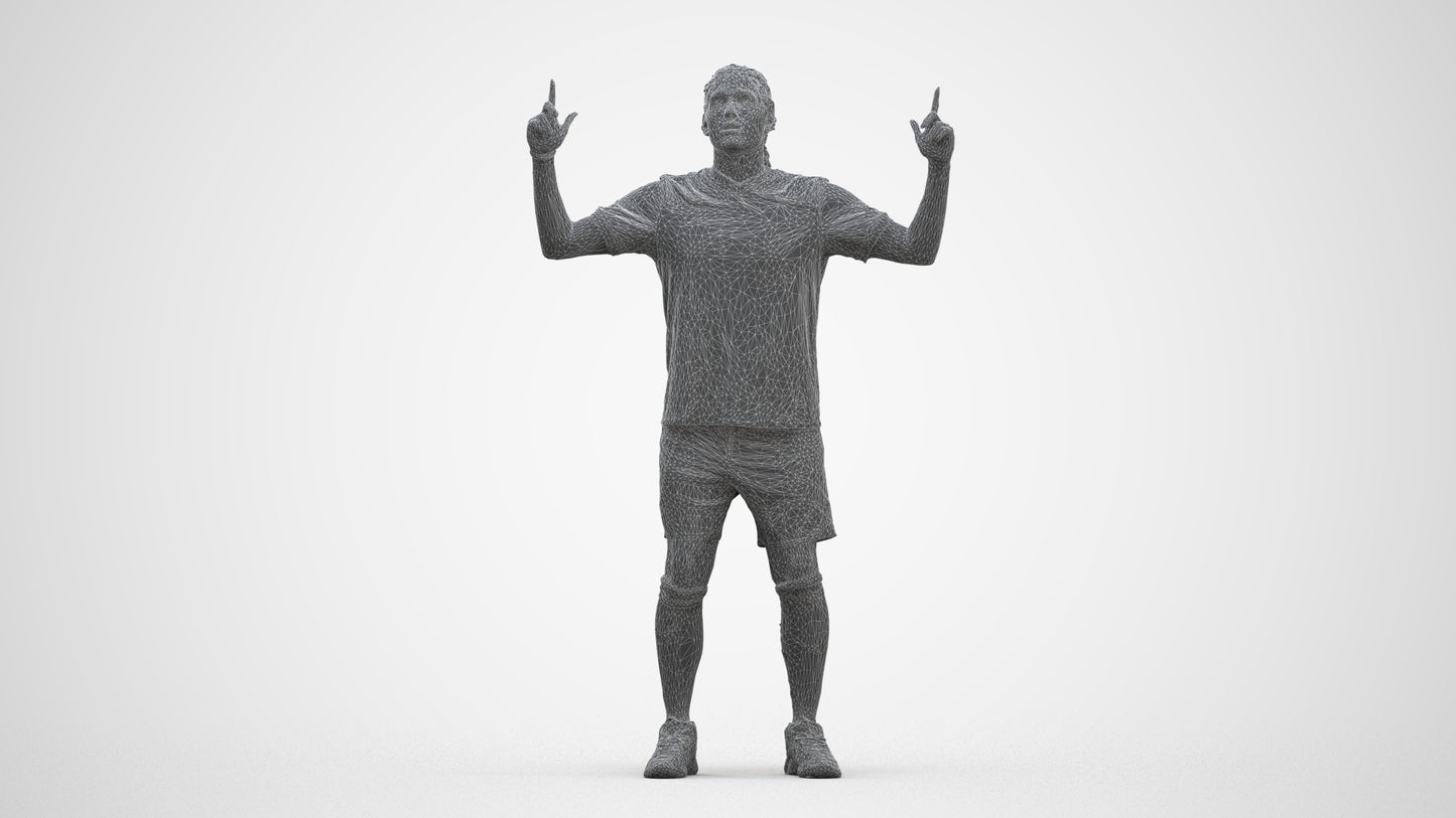 photogrammetry 3D man sport, realistic human model archviz FBX, three-quarter front view render
