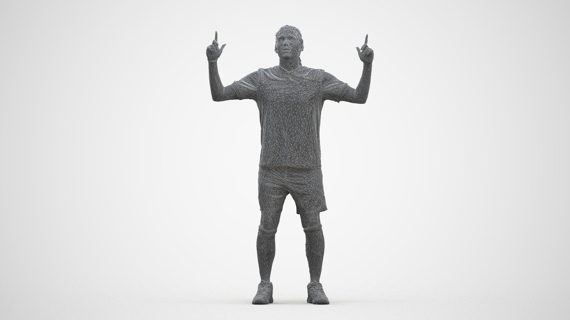 photogrammetry 3D man sport, realistic human model archviz FBX, three-quarter front view render