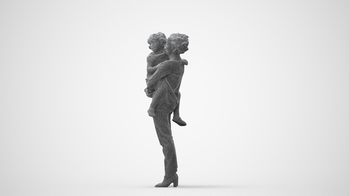realistic 3D people girl casual kids, render-ready for V-Ray and Corona, FBX OBJ, square thumbnail