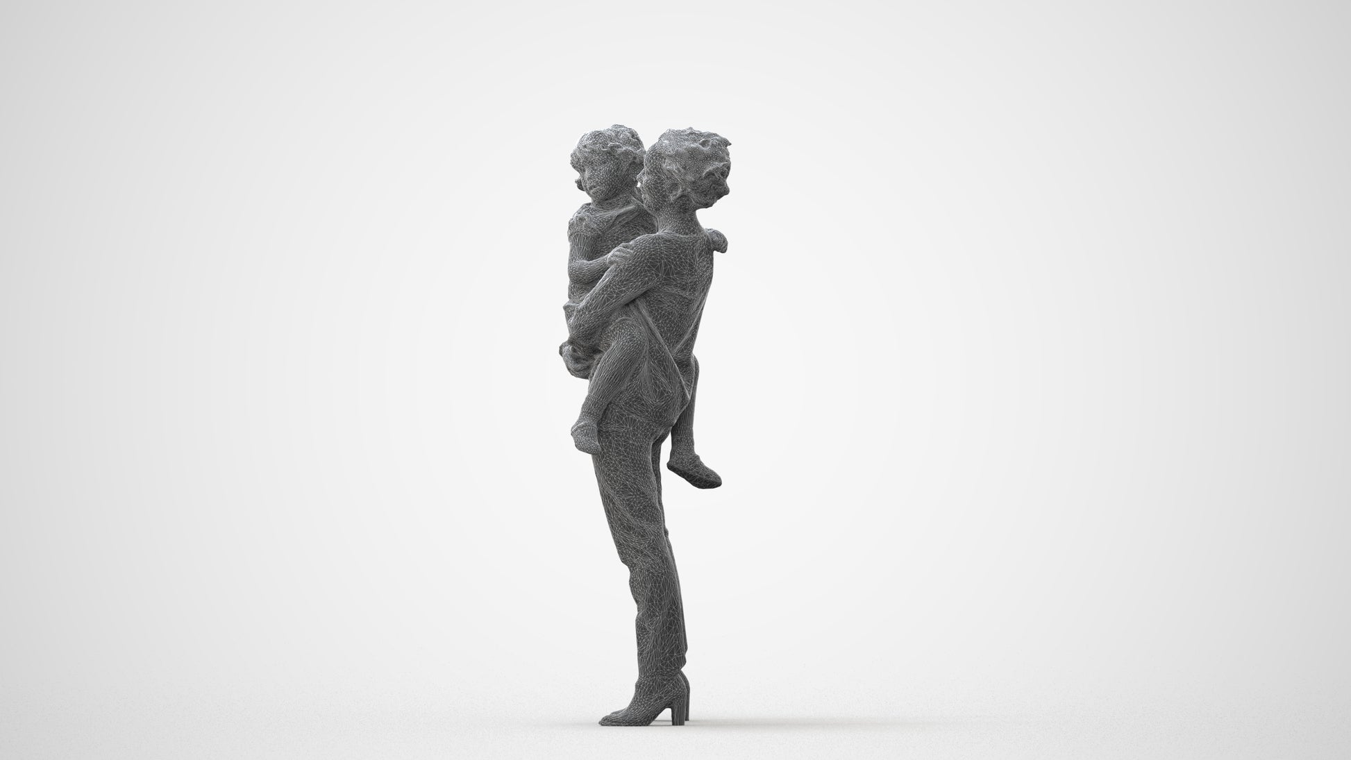 realistic 3D people girl casual kids, render-ready for V-Ray and Corona, FBX OBJ, square thumbnail