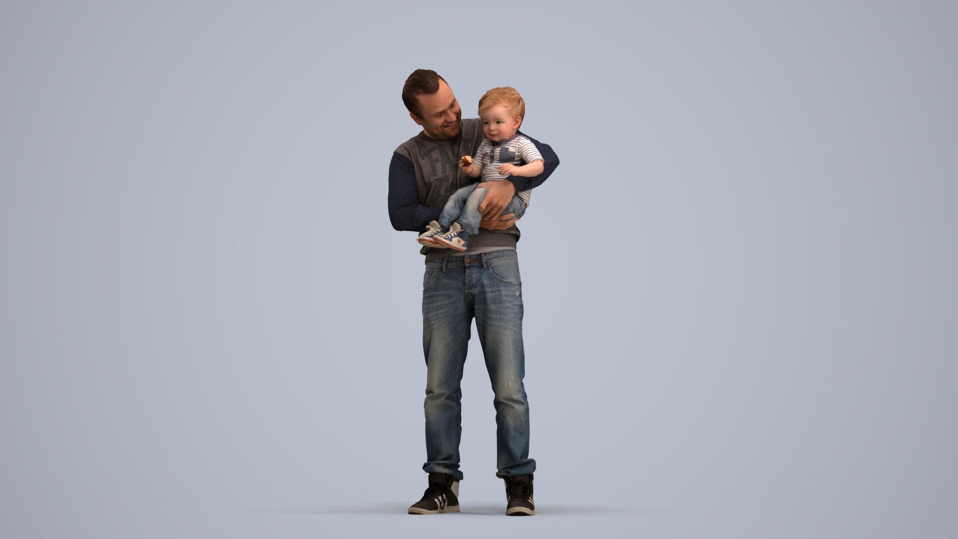 photogrammetry 3D boy casual kids, realistic human model archviz FBX, standing pose render